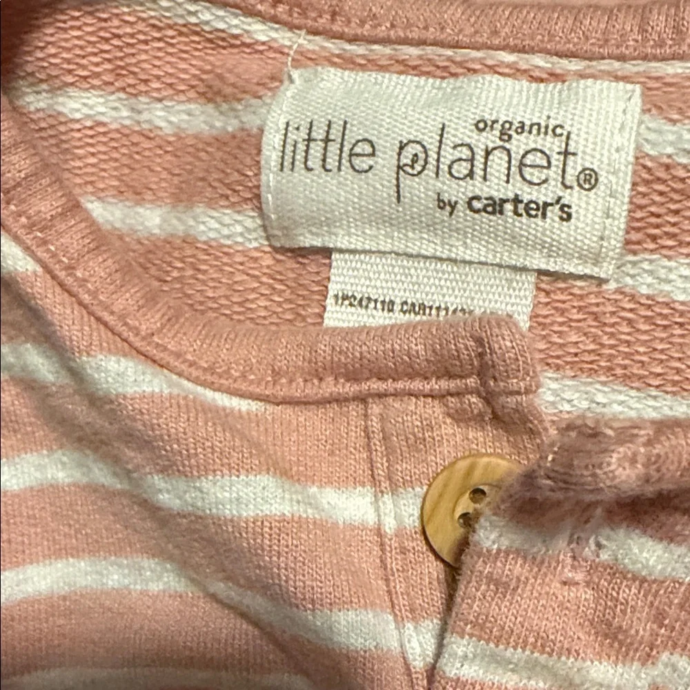 Carter's Pink and White Striped Baby Romper